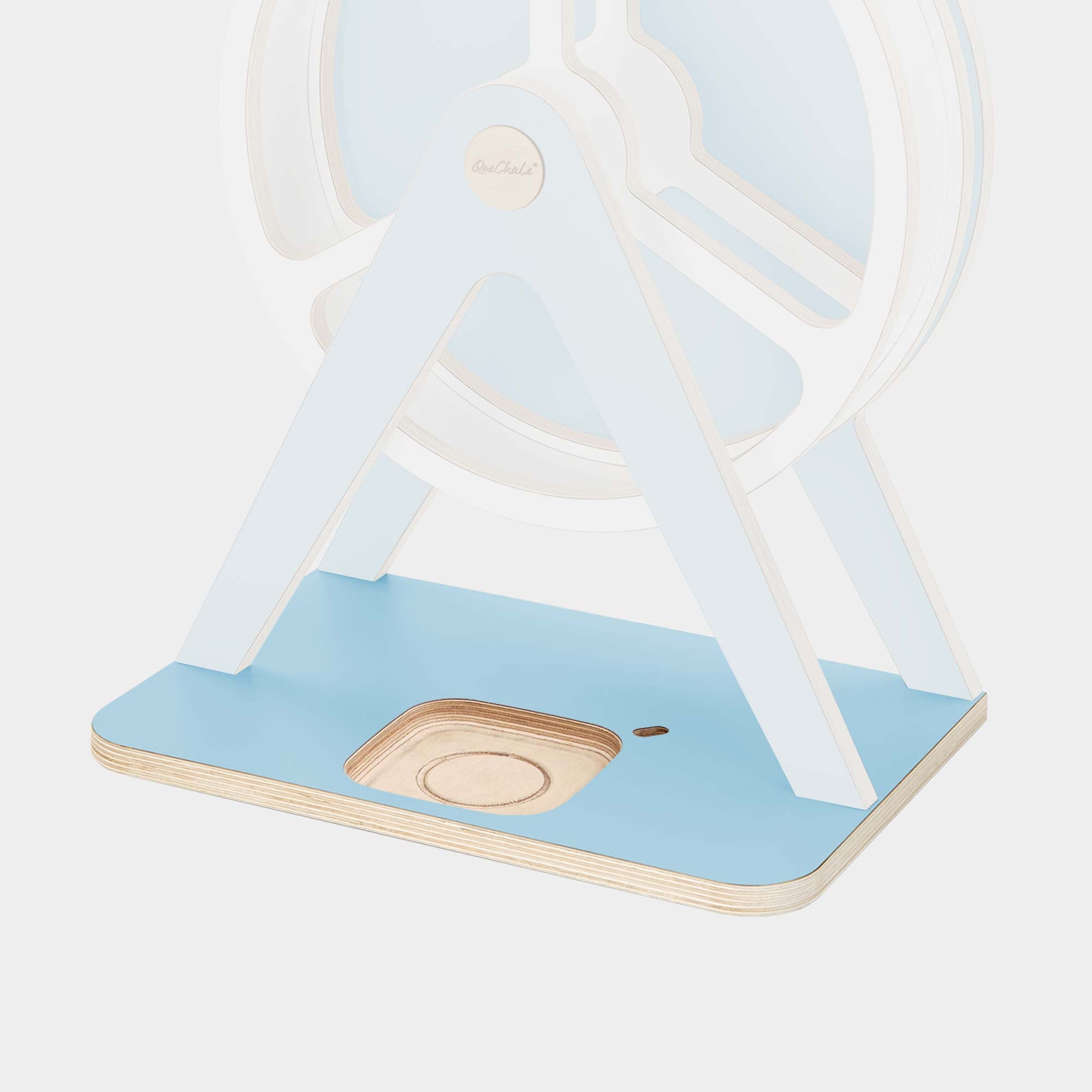 Bodenplatte für Glück-auf-Rad Classic in Farbe Sky Blue zur Nutzung der Toniebox 2 (retrofit)