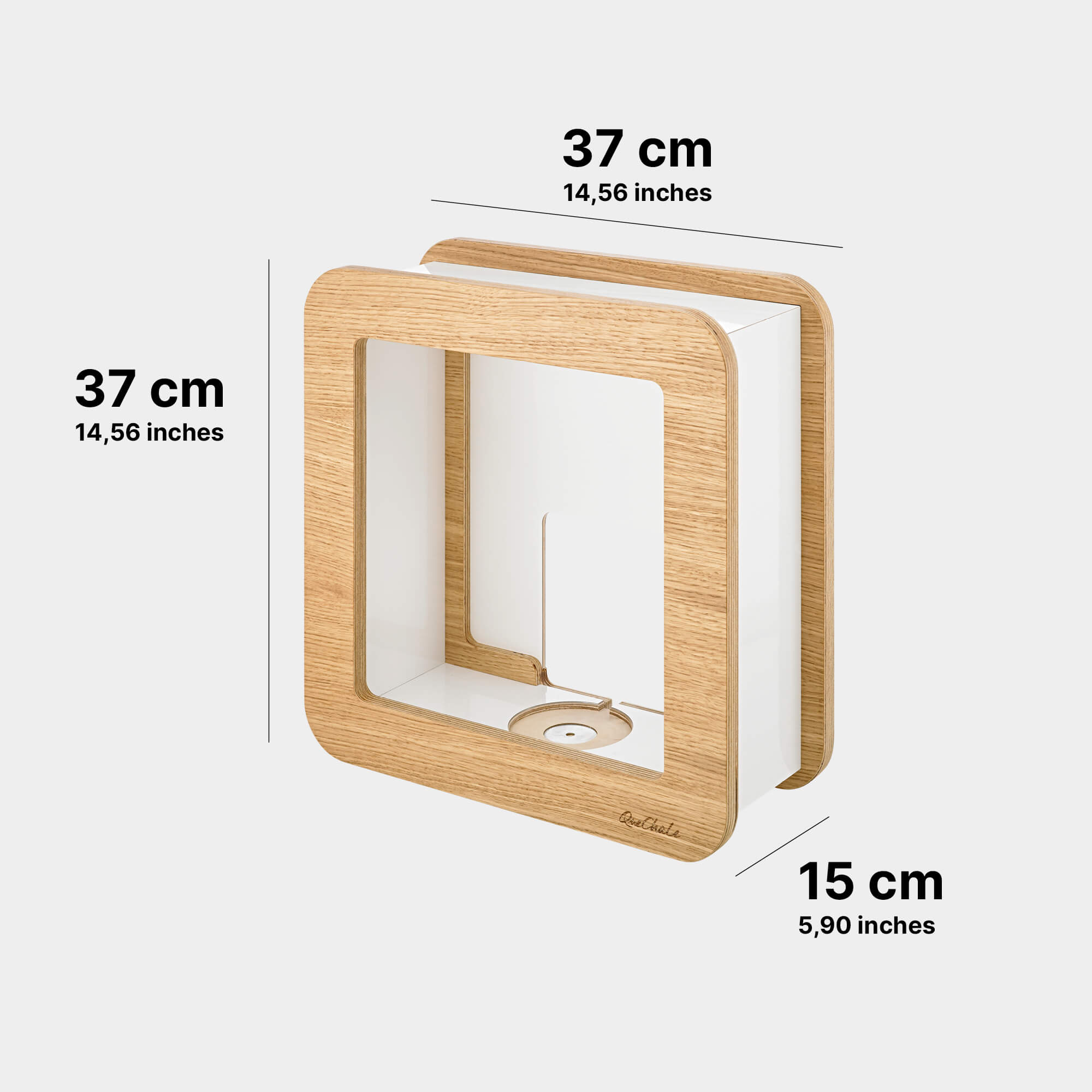 Die Abmessungen des Glück-Auf-Würfel für Toniebox und bis 150 tonies® in der