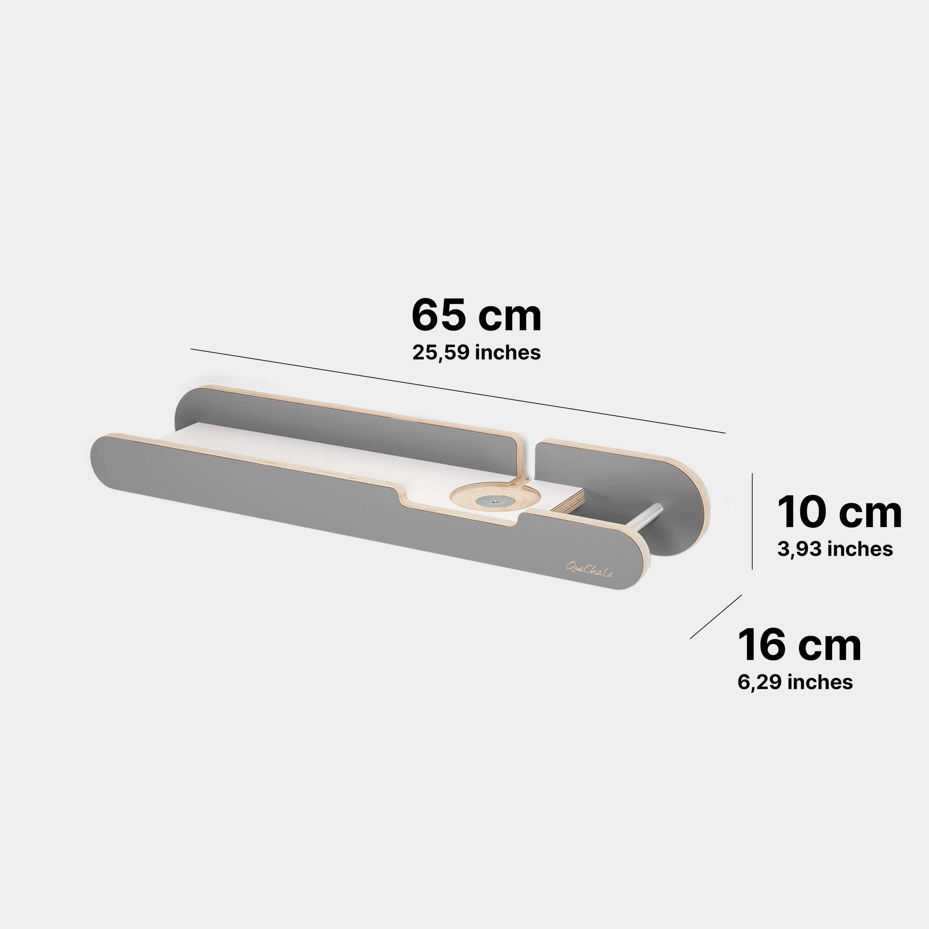 Abmessungen des Glück-Auf-Board für 30 tonies® und toniebox 1 in der Farbe midnight grey