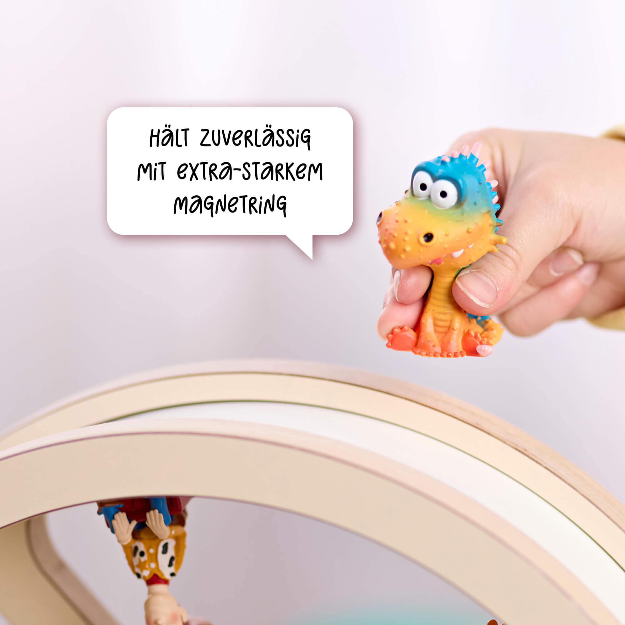 Dank des extra-starken Magnetrings halten die Tonies auch bei intensiven Spiel immer fest am Rad