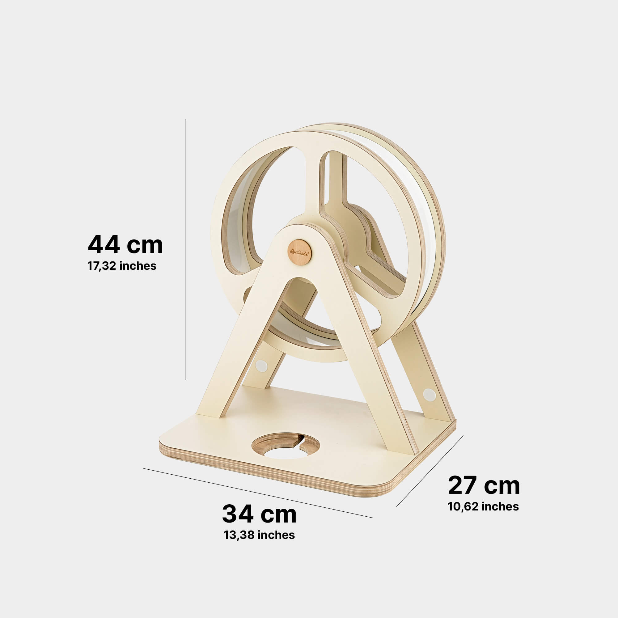 Skizze des Tonie-Regal Glück-Auf-Rad "Piccolo" für bis zu 70 Tonies für die Toniebox 1