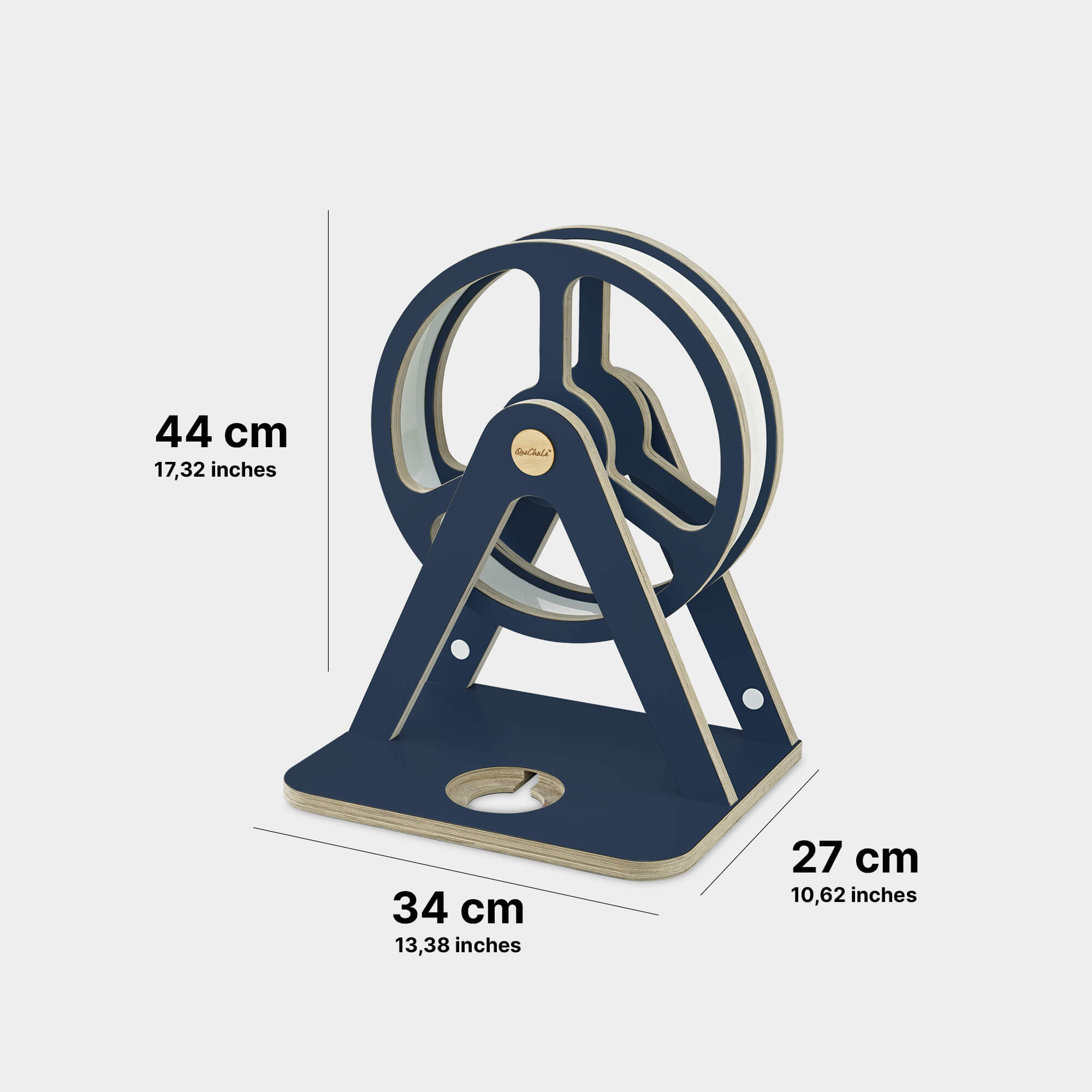 Skizze des Tonie-Regal Glück-Auf-Rad "Piccolo" für bis zu 70 Tonies