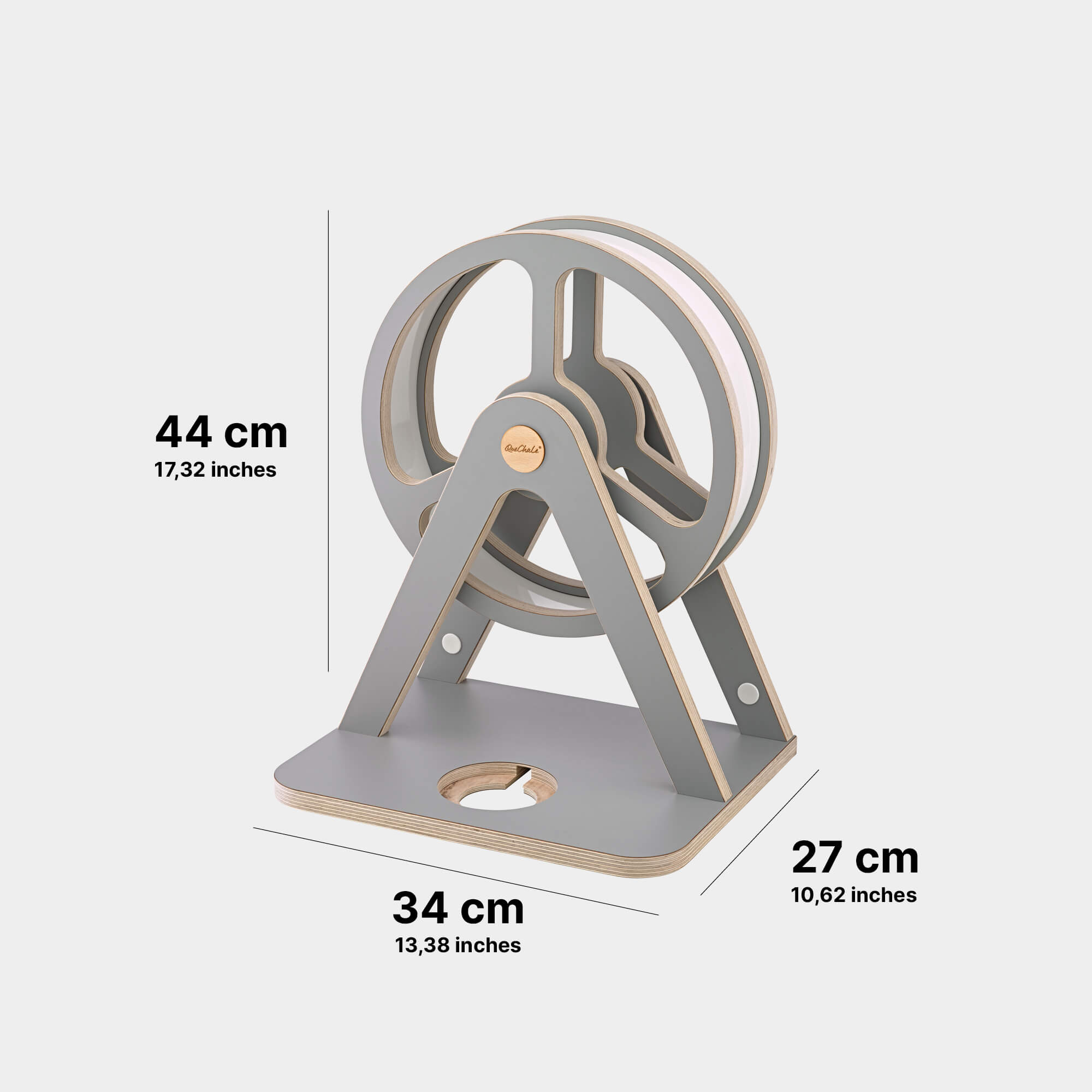 Skizze des Tonie-Regal Glück-Auf-Rad "Piccolo" für bis zu 70 Tonies