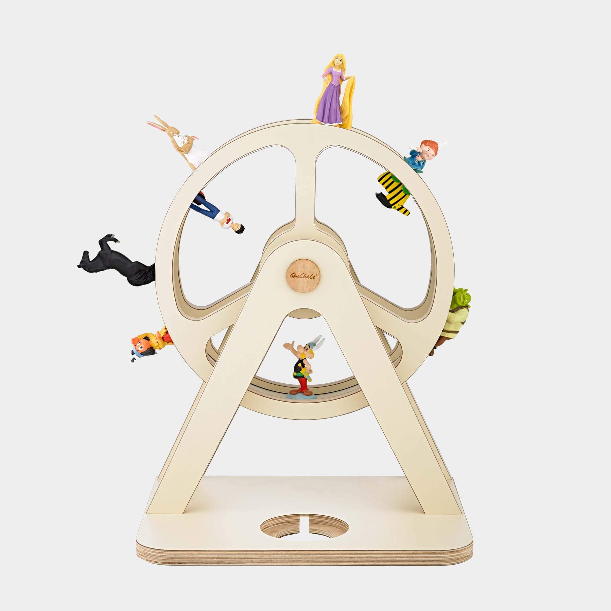 Frontansicht des Glück-Auf-Rad "Piccolo" mit bis zu 70 Tonies und Toniebox 1