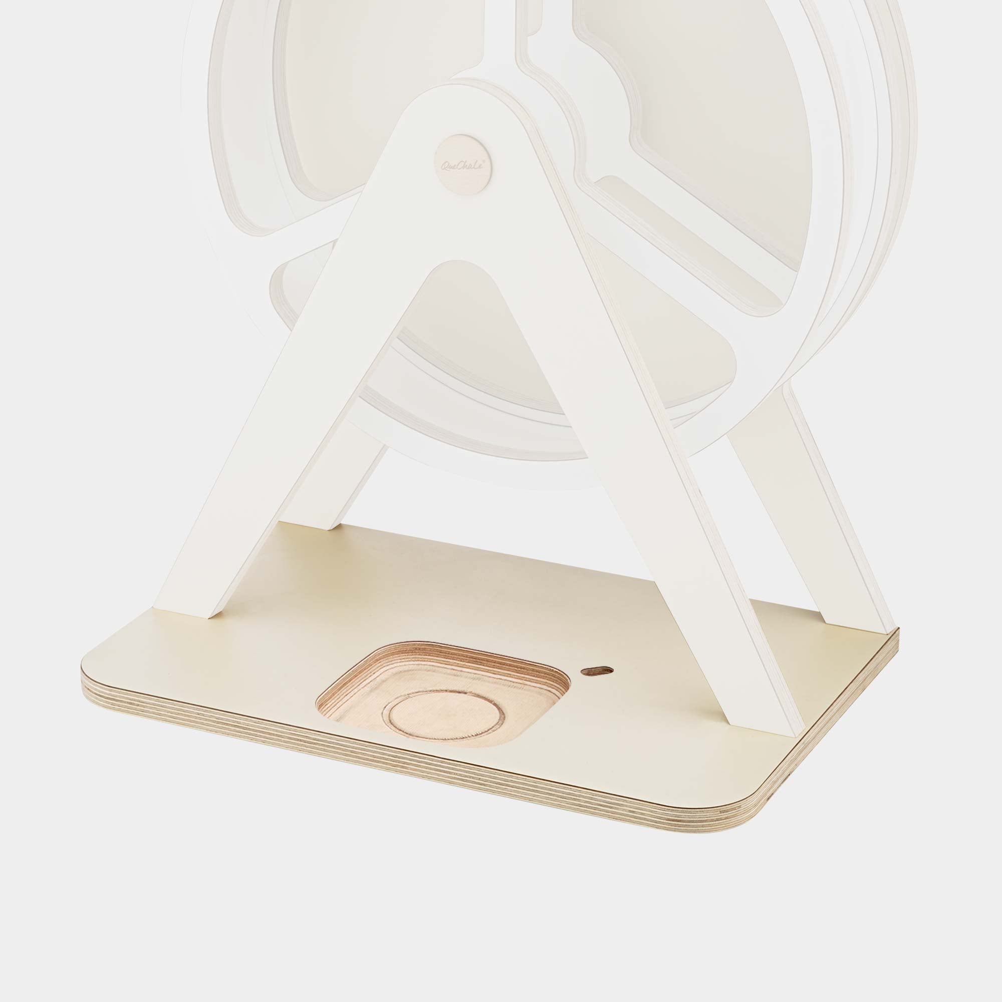 Bodenplatte für Glück-auf-Rad Classic in Farbe Cream zur Nutzung der Toniebox 2 (retrofit)