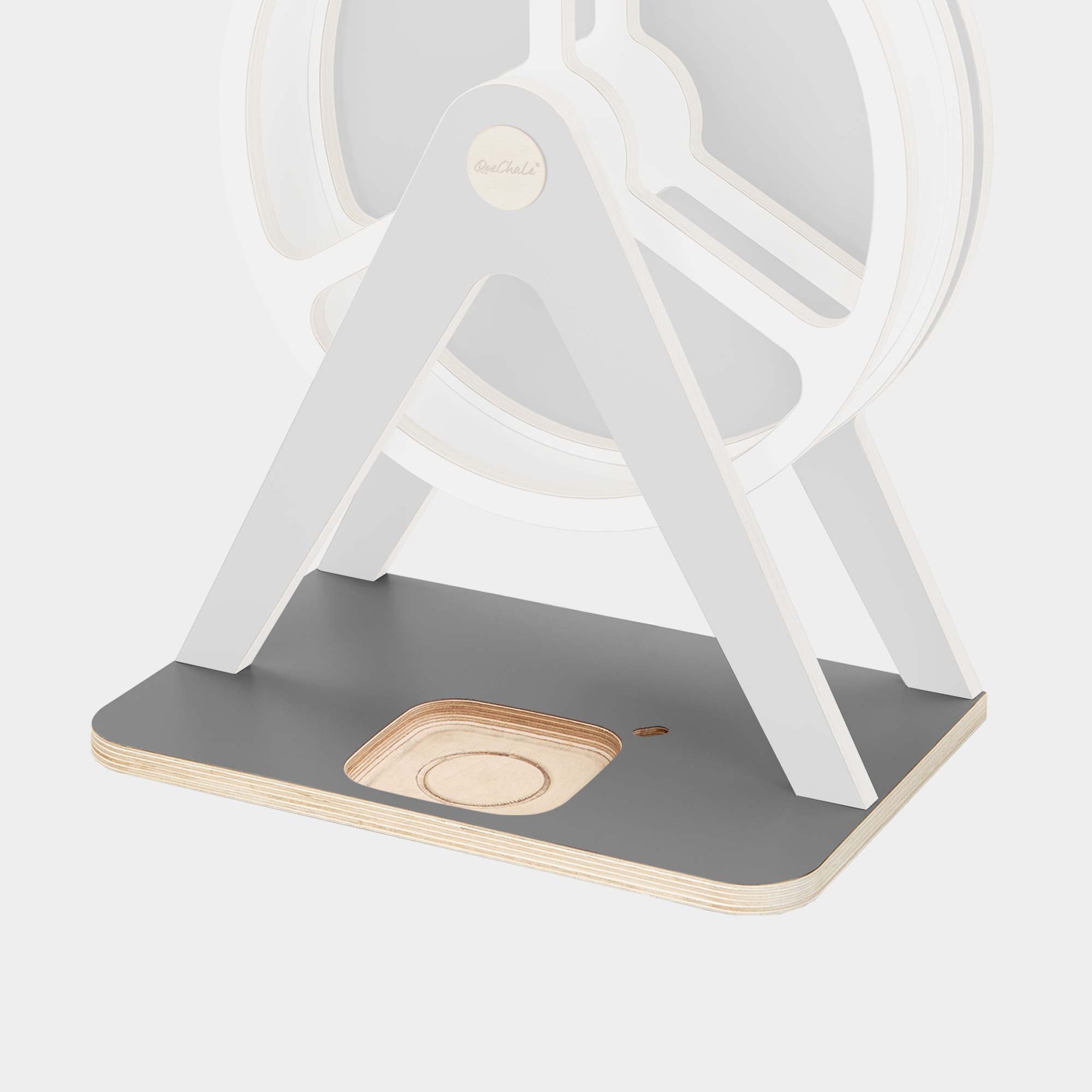 Bodenplatte für Glück-auf-Rad Classic in Farbe Grey zur Nutzung der Toniebox 2 (retrofit)