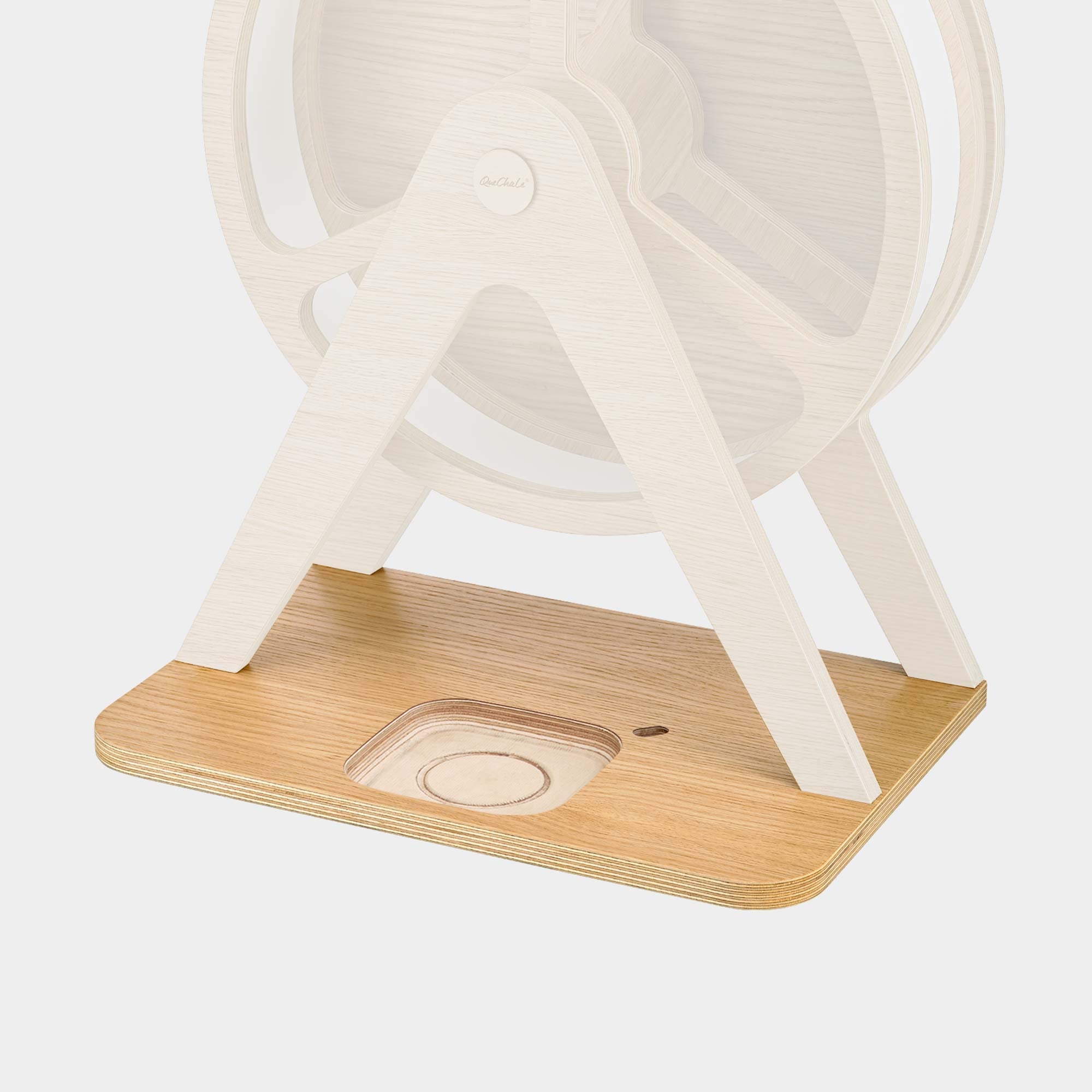 Bodenplatte für Glück-auf-Rad Classic in Farbe Woodlove zur Nutzung der Toniebox 2 (retrofit)