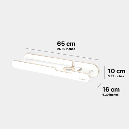 Abmessungen des Glück-Auf-Board für 30 tonies® und toniebox 1 in der Farbe Sensational white